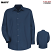 Navy - Red Kap 100% Cotton Specialized Long Sleeve Pocketless Shirt #SC16NV
