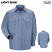 Light Blue - Red Kap Western Style Long Sleeve Uniform Shirt #SC14LB