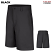 Black - Red Kap Men's Plain Front Short #PT26BK