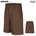 Brown - Red Kap Men's Plain Front Short #PT26BN