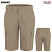 Khaki - Red Kap Men's Relaxed Fit Cotton Cargo Shorts #PC86KH