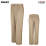 Khaki - Red Kap Women's Plain Front Cotton Casual Pant #PC45KH