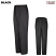 Black - Red Kap Men's Plain Front Cotton Casual Pant #PC44BK
