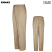 Khaki - Red Kap Men's Plain Front Cotton Casual Pant #PC44KH