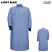 Light Blue - Red Kap Gripper-Front Pocketless Butcher Coat With Knit Cuffs #KS60LB