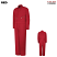 Red - Red Kap Zip Front 100% Cotton Coveralls #CC18RD