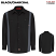 Black/Charcoal - Dickies Men's Industrial Color Block Long Sleeve Shirt #5524BC