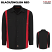 Black/English Red - Dickies Men's Industrial Color Block Long Sleeve Shirt #5524BR