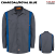 Charcoal/Royal Blue -Dickies Men's Industrial Color Block Long Sleeve Shirt #5524CR
