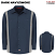 Dark Navy/Smoke - Dickies Men's Industrial Color Block Long Sleeve Shirt #5524DS