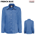 French Blue - Dickies FL254 Women's Oxford Shirt - Long Sleeve Stretch #L254FB