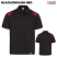 Black/English Red - Dickies LS66 Men's Polo Shirt - Team Performance Short Sleeve #LS66ER
