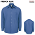 French Blue - Dickies Men's Long Sleeve Button-Down Oxford Shirt #SSS36F