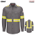 Gray - Bulwark QS40 Men's IQ Series Endurance Work Shirt - Flame Resistant Enhanced Visibility #QS40GE