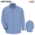 Light Blue - Bulwark Men's 5.25 oz Button Front Dress Uniform Long Sleeve Shirt #SEG6LB