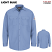 Light Blue - Bulwark Button Front Long Sleeve Work Shirt #SEW2LB