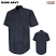 Dark Navy - Horace Small HS1430 Men's First Call Concealed Button Front Short Sleeve Shirt #HS1430