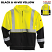 Black & Hi Visibility Yellow - Red Kap HJ10 Hi-Visibility Performance Work Hoodie - Type R Class 2 #HJ10YB