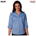 Blue - Edwards Ladies' V-Neck 3/4 Sleeve Blouse #5045-00