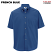 French Blue - Edwards Men's Poplin Short Sleeve Shirt # 1230-061
