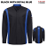 Black with Royal Blue Mesh Accent - Red Kap SY36MP Mopar Men's Long Sleeve Technician Shirt with OilBlok Technology #SY36MP