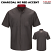 Charcoal with Red Accent - Red Kap SY24CD Men's Cadillac Short Sleeve Technician Shirt #SY24CD