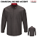 Charcoal with Red Accent - Red Kap SY14CD Men's Cadillac Long Sleeve Technician Shirt #SY14CD