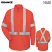 Orange - Bulwark SLUSOR Men's Lightweight Enhanced Visibility Uniform Shirt with Reflective Trim - Flame-Resistant #SLUSOR