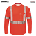 Orange - Bulwark QT34 Men's Comfort Knit T-Shirt with Reflective Trim - IQ Series Flame Resistant Long Sleeve #QT34OR