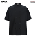 Black - Edwards Double Breasted Bistro Short Sleeve Server Shirt #1350-010
