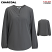 Charcoal - Edwards 5275 Women's Open V-Neck Blouse - Long Sleeve #5275-019