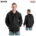 Black - Berne FRSZ19 Flame Resistant Zippered Front Hooded Sweatshirt #FRSZ19BK