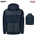 Navy - Bulwark SMM6 Men's Flame Resistant Full Zip Hoodie Sweatshirt With Face Mask #SMM6NV