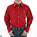 Red - Wrangler Boys' Denim Long Sleeve Solid Snap Shirt # BW1321R