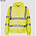 Yellow - Berne Men's High Visibility Thermal Lined Hooded Sweatshirt # HVF021YW