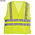 Yellow - Berne Men's High Visibility Easy Off Mesh Deluxe Vest # HV0045YW