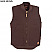 Dark Brown - Berne Men's Duck Workman's Quilt Lined Vest # V812DBN