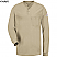 Khaki - Bulwark Long Sleeve Tagless Henley Shirt # SEL2KH