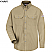 Khaki - Bulwark Men's Nomex Cool Touch Long Sleeve Shirt with Gusset # SMU2KH