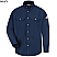 Navy -Bulwark Men's Nomex Cool Touch Long Sleeve Shirt with Gusset # SMU2NV