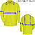 Yellow/Green - Bulwark High Visibility Flame-Resistant Long Sleeve Work Shirt # SMW4HV