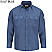 Gulf Blue - Bulwark 4.5 oz. Men's Button Front Deluxe Long Sleeve Shirt # SND2GB