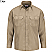 Tan - Bulwark Men's 4.5 oz. Button Front Deluxe Long Sleeve Shirt # SND2TN