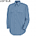 Light Blue - Horace Small Men's New Dimension Poplin Uniform Long Sleeve Shirt # HS1114