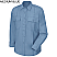 Medium Blue - Horace Small Men's Sentry Plus Long Sleeve Shirt With Zipper # HS1494