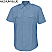 Medium Blue - Horace Small Men's Sentry Plus Short Sleeve Shirt With Zipper # HS1496