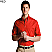Red - Edwards Men's Poplin Short Sleeve Shirt # 1230-012