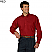 Red - Edwards Men's Poplin Long Sleeve Shirt # 1295-012