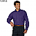 Purple - Edwards Men's Poplin Long Sleeve Shirt # 1295-053