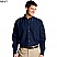 Navy - Edwards Men's Poplin Long Sleeve Shirt # 1280-007